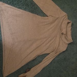 LUR fashion organic sweater top tunic XS tan womens beige S. Long Sleeve